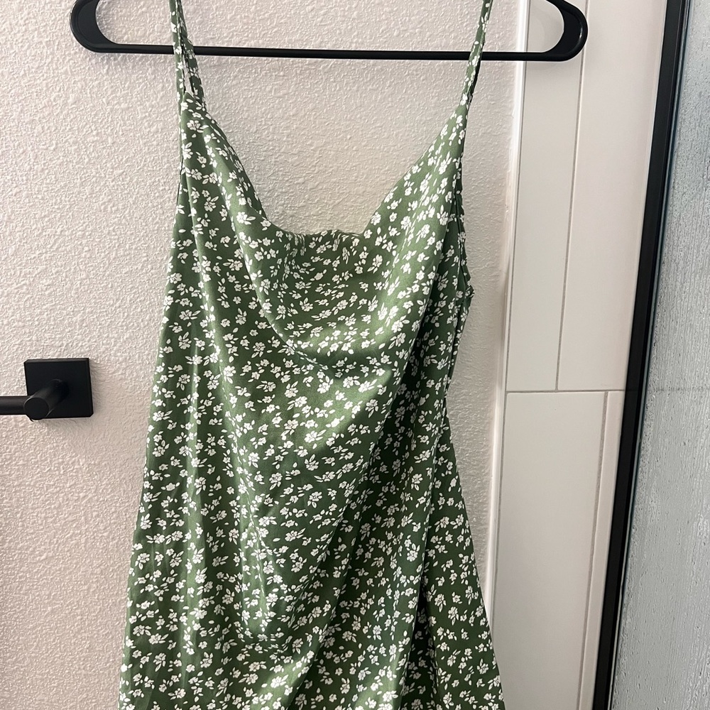 Cowl Neck Midi Floral Dress